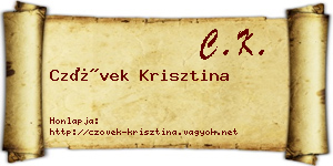 Czövek Krisztina névjegykártya