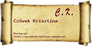 Czövek Krisztina névjegykártya